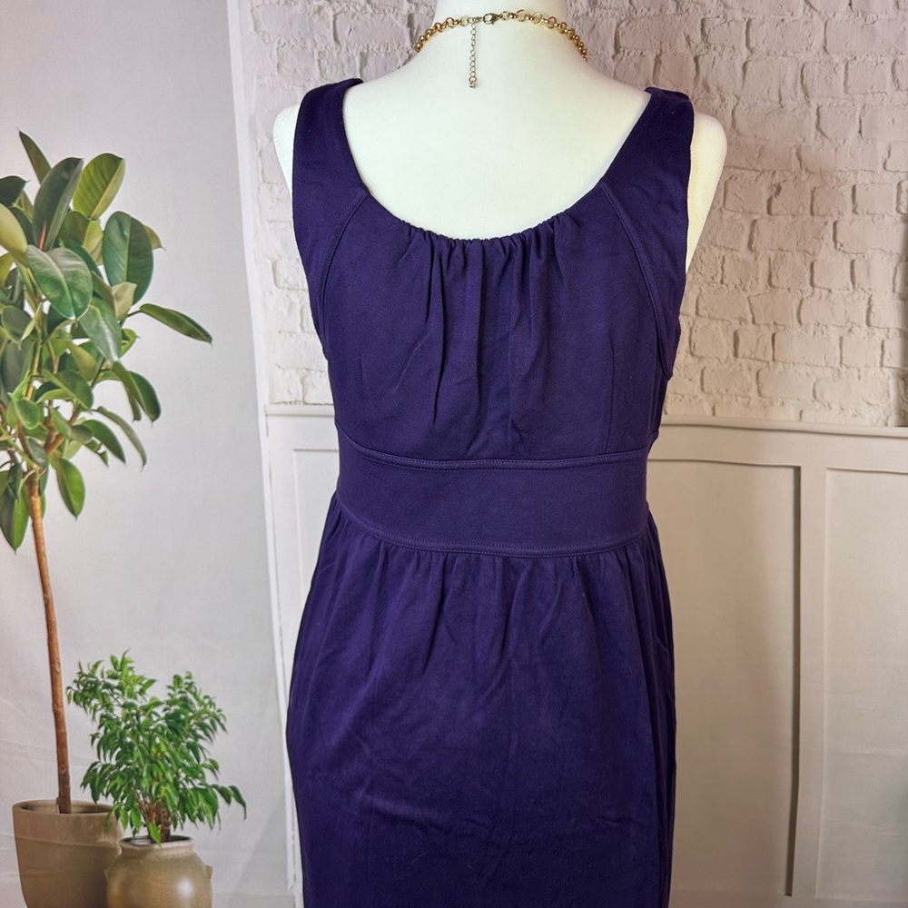 LOFT Deep‎ Purple Midi Dress size 8 - Picture 8 of 9